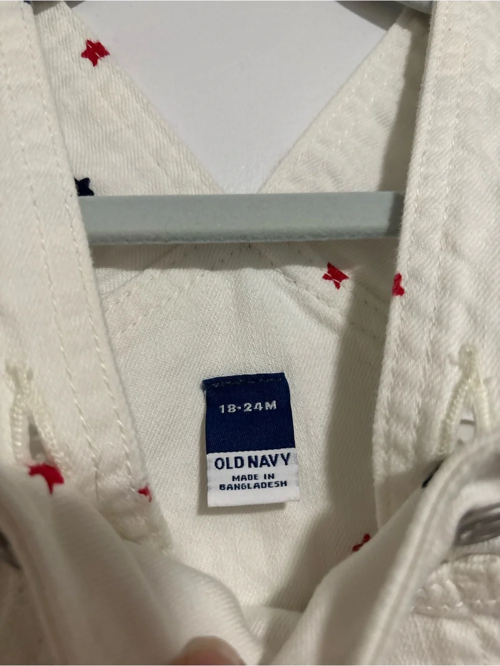 Old Navy bubble romper overalls 18-24 months White Star Print Cotton Overalls